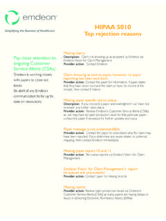 Hipaa 5010 top rejection reasons for providers - …