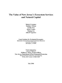 The Value of New Jersey’s Ecosystem Services and …