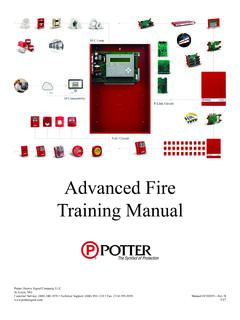 Advanced Fire Training Manual - Potter Electric: Fire ...