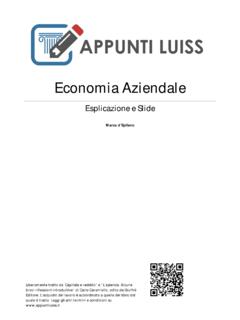 Economia Aziendale - Appunti Luiss