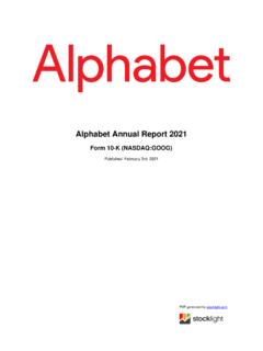 Alphabet Annual Report 2021