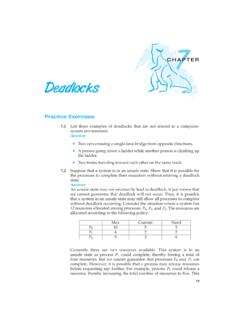 Deadlocks - Operating System Concepts