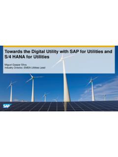 Towards the Digital Utility with SAP for Utilities …