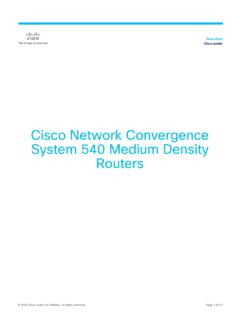 Cisco Network Convergence System 540 Router Data Sheet