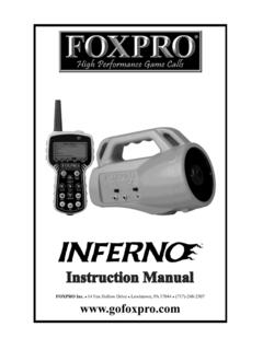 FOXPRO Inferno Instruction Manual