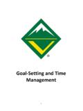 Goal-Setting and Time Management