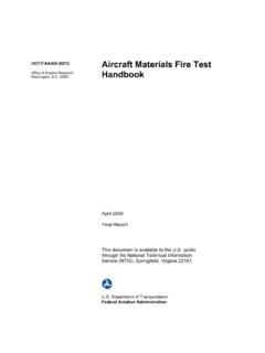 DOT/FAA/AR-00/12 Aircraft Materials Fire Test Handbook