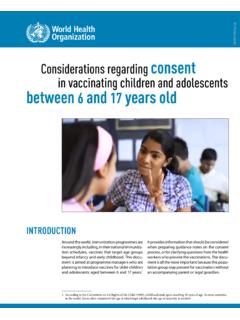 Considerations regarding consent in vaccinating children ...