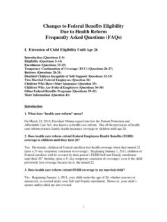 Health Care Reform Frequently Asked Questions (FAQs)