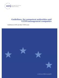 Guidelines for competent authorities and UCITS management ...
