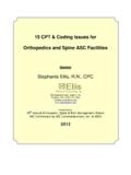 15 CPT &amp; Coding Issues for Orthopedics and Spine ASC ...