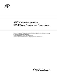 A P Macroeconomics 2014 Free-Response Questions