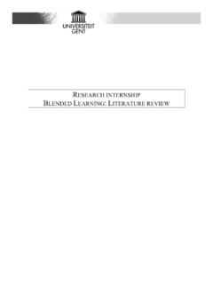 Literature review Blended Learning