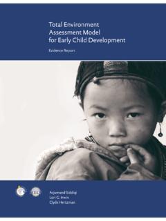 Total Environment Assessment Model for Early Child ... - WHO