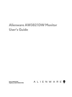 Alienware AW3821DW Monitor User's Guide