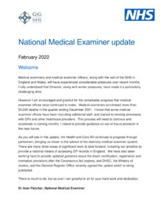 National Medical Examiner update