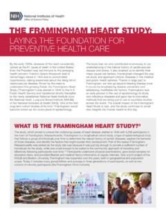The Framingham Heart Study: Laying the Foundation for ...