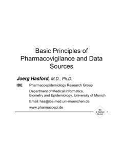 Basic Principles of Pharmacovigilance and Data …