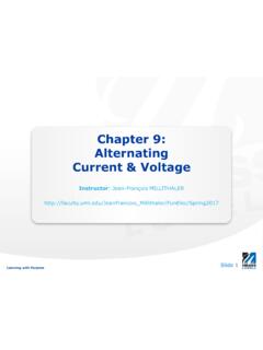 Chapter 9: Alternating Current &amp; Voltage