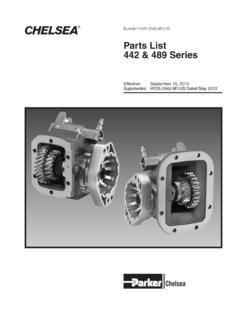 Parts List 442 &amp; 489 Series - Parker Truck …
