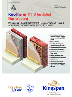 K118 Insulated Plasterboard - Kingspan Insulation