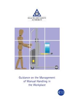 Guidance on the Management of Manual Handling in the …