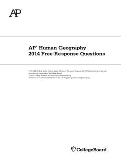 A P Human Geography 2014 Free-Response Questions