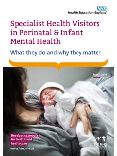 Specialist Health Visitors in Perinatal &amp; Infant Mental Health