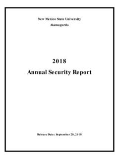 2018 Annual Security Report - nmsua.edu