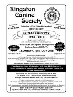 Kingston Canine Society - fossedata.co.uk