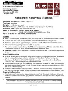 Licensed Only ROCK CREEK ROAD/TRAIL (#1350/#46)