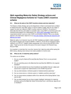 Q&amp;A regarding Maternity Safety Strategy actions …