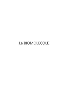 Le BIOMOLECOLE - Prof. Luca Moschetti
