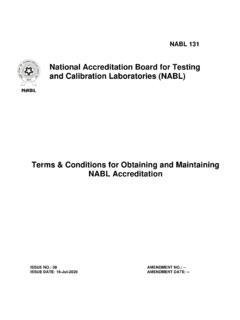National Accreditation Board for Testing and Calibration ...