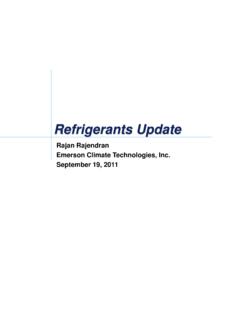 Refrigerants Update