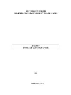 R&#201;PUBLIQUE D’HAITI MINIST&#200;RE DE L’&#201;CONOMIE …