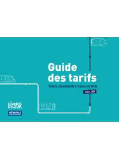 Guide des tarifs