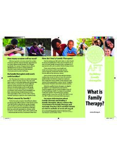 What is Family Therapy? - Home - AFT
