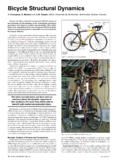 Bicycle Structural Dynamics - Sound and Vibration