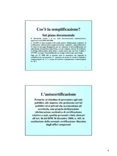 Cos’&#232; la semplificazione? - Ufficio Formazione Comuni