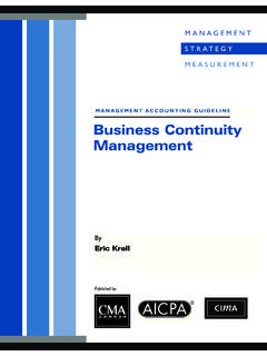 Business Continuity Management - Chartered Institute of ...