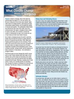 What Climate Change Means for Virginia - US EPA