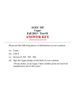 Capps Fall 2013 - Test #1 ANSWER KEY