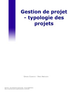 Gestion de projet - typologie des projets - AUNEGE