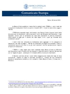 Comunicato Stampa - bancaditalia.it