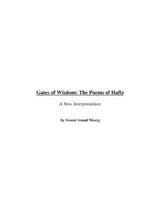 Gates of Wisdom: The Poems of Hafiz - Mystery School