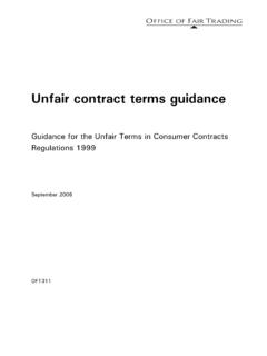 Unfair contract terms guidance - GOV.UK