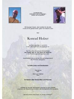 Parte Konrad Holzer, verst. am 9. Juni 2018, Spratzern