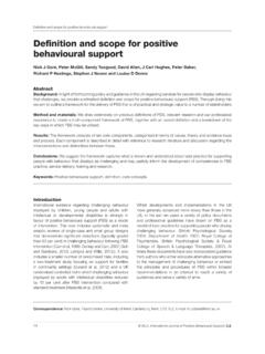 Definition and scope for positive behavioural support - bild