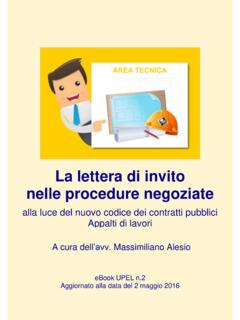 La lettera di invito nelle procedure negoziate - UPEL